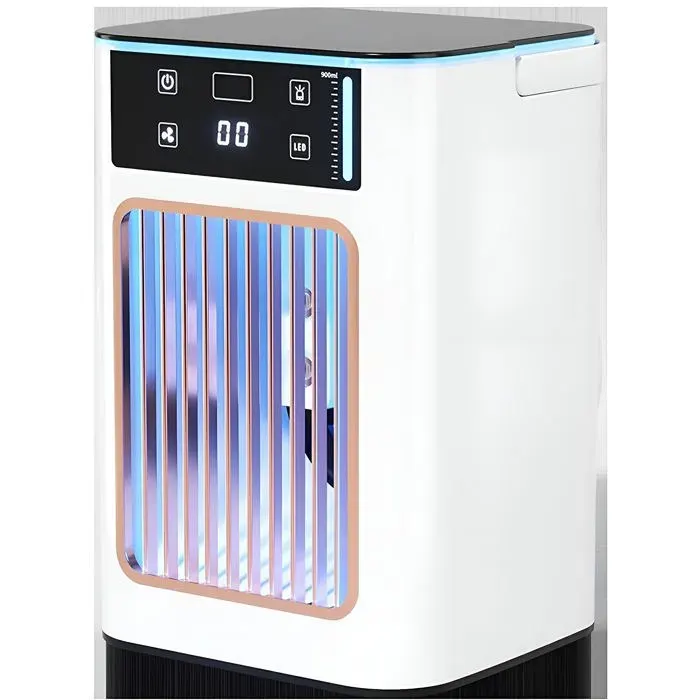 Ventilateur tour - BYTELIKE - Tour 900 ml - 3 vitesses - LED coloré - Blanc