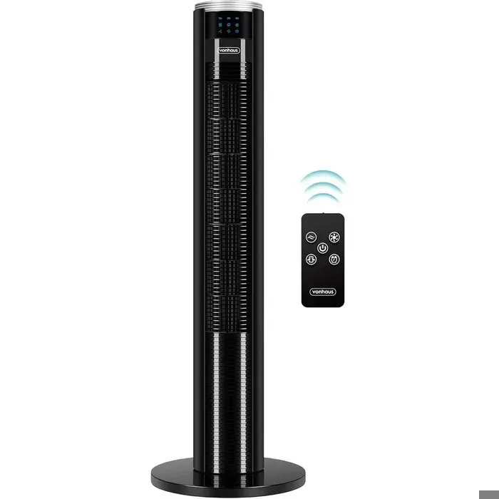 Ventilateur tour - NIKCORP - 87 cm - 60 W - 2 vitesses - Oscillation 70°