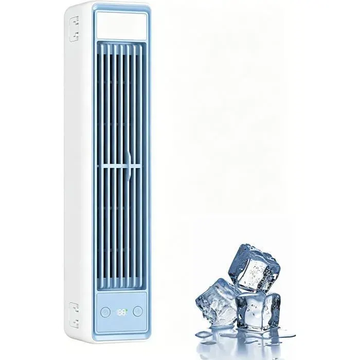 Ventilateur Tour oscillant avec télécommande 80 cm sans pales USB Batterie 3600 mAh 3 Vitesses Petit climatiseur pour Chambre