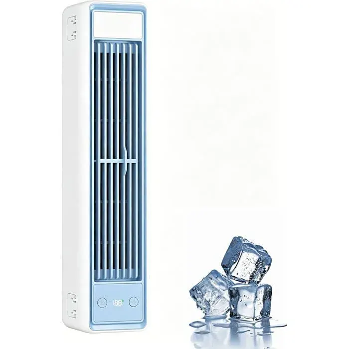 Ventilateur Tour oscillant avec télécommande 80 cm sans pales USB Batterie 3600 mAh 3 Vitesses Petit climatiseur pour Chambre