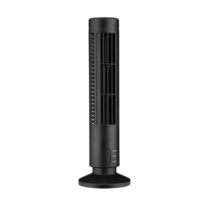Ventilateur tour sans pale USB – Silencieux et compact – Pour bureau dortoir et maison – Noir