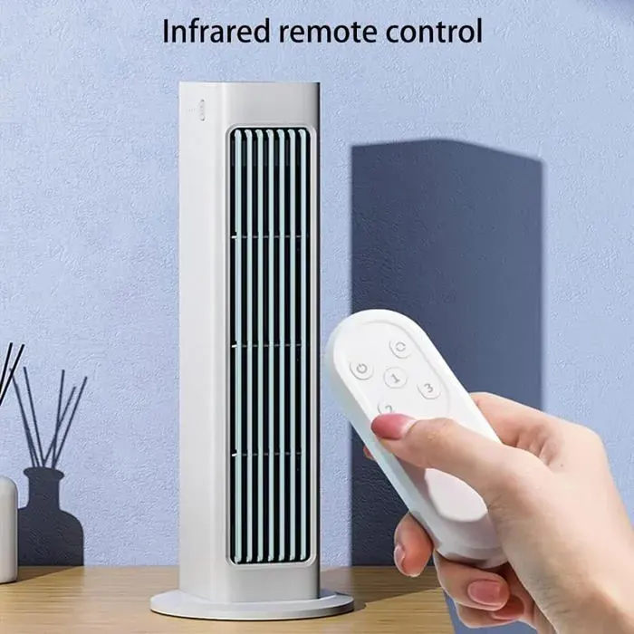 Ventilateur tour sans pales 4000mAh télécommande - Oscillation 60° portée 10m chambre salon NORVYN