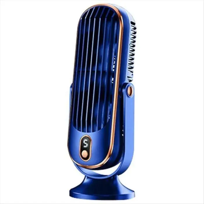 Ventilateur Tour Sans Pales Rabattable à 720° Ventilateur Silencieux Oscillant avec 5 Modes Économe en Énergie pour Chambre à Bleu