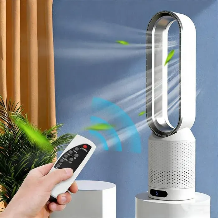 Ventilateur tour sans pales refroidisseur debout ventilateurs tour sans feuilles télécommande ventilateur électrique 8 vitesses