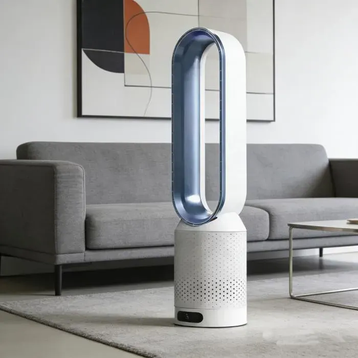 Ventilateur tour sans pales - Silencieux - Oscillant à 90° - Ventilateur de table - Ventilateur de table pour chambre à coucher