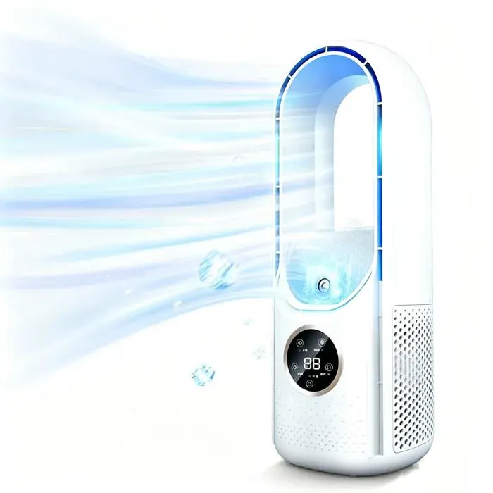 Ventilateur tour sans pales Ventilateur de climatisation Ventilateur minuterie refroidissement grand angle Silencieux 6 vitesses