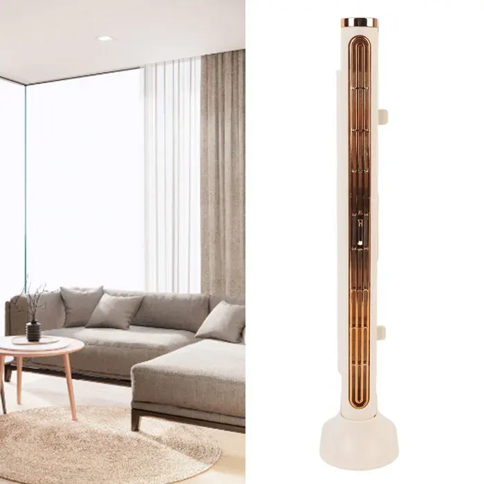 Ventilateur tour USB – sans pales 2 en 1 posable/debout batterie 1200 mAh blanc crème