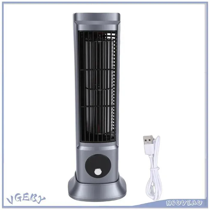 Ventilateur tour ventilateur sur pied rechargeable USB C portable sans pales à faible bruit 30 dB avec alimentation pour dortoir