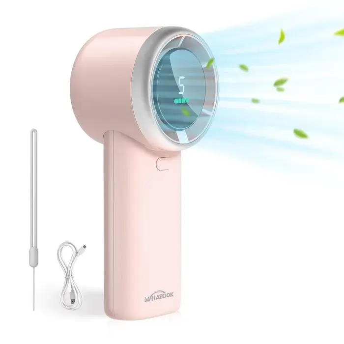 Ventilateur Turbo Portable Puissant : 13500 tr/min Refroidissement InstantanéRecharge USB Rapide 2HMini Ventilateur à main Perso
