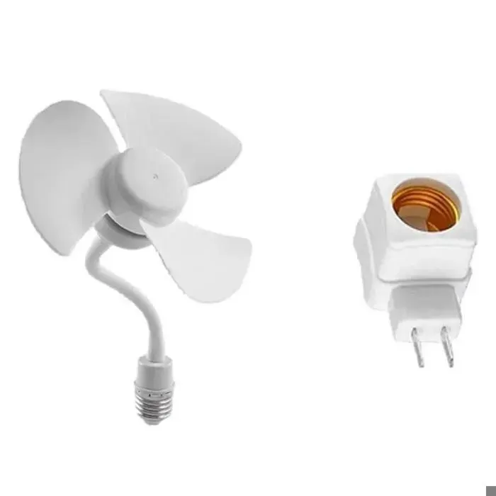 Ventilateur Universel à Visser E27 Ventilateur de Plafond à Base Filetée E27 à 3 Pales Ventilateur de Refroidissement à Faible