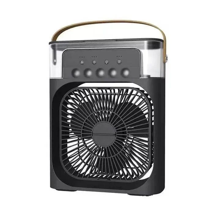 Ventilateur USB 600 ml avec humidificateur 3 vitesses de ventilation humidificateur et climatiseur portable 2 en 1 (noir 26 cm d