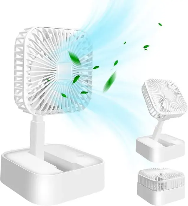 Ventilateur USB - BEIJIYI - Mini Ventilateur Portable - Rechargeable 1200 mAh - 3 Vitesses - Télécommande