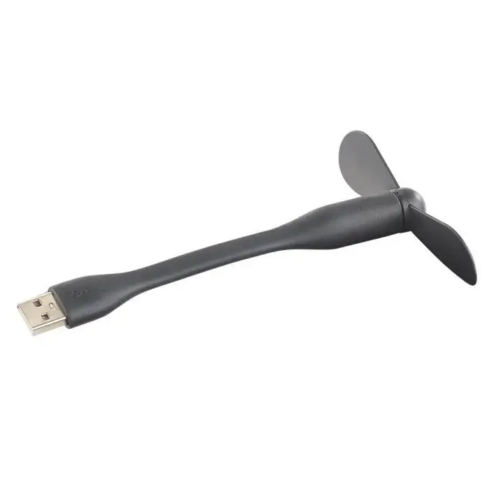 Ventilateur USB - CALLSTEL - Noir - Niveau sonore 25 dB - Alimentation USB - Sur socle — coloris Noire