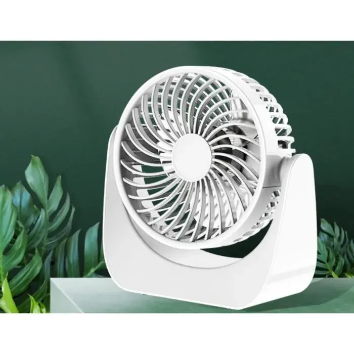 Ventilateur - USB - Mini Ventilateur Portable - 360° Rotation - 3 Vitesses - Silencieux