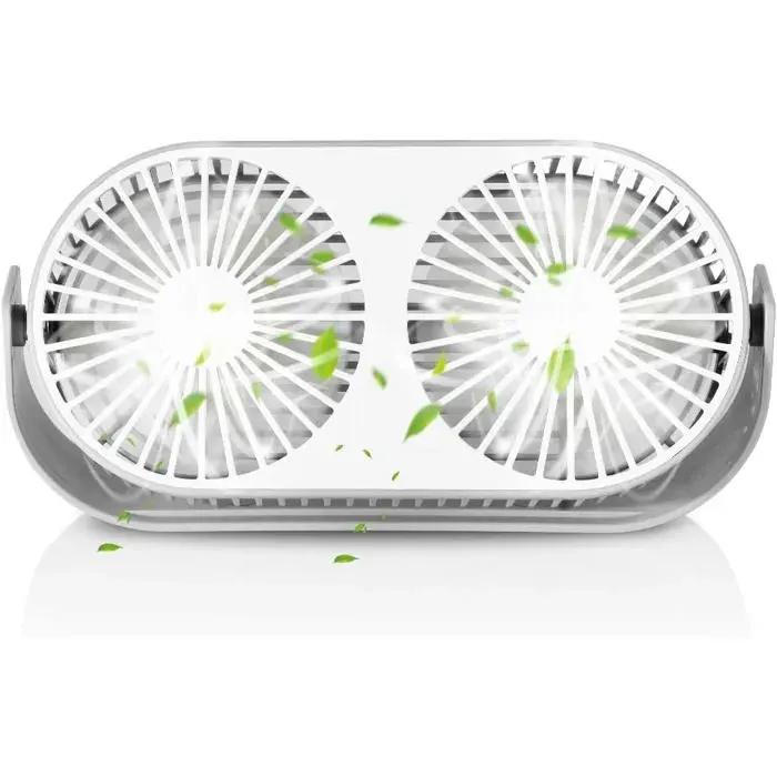 Ventilateur USB - PZCC - Double Silencieux - 3 Vitesses - Rotation 360 - 20 dB