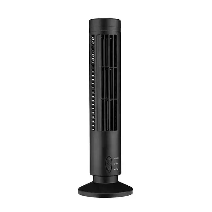 Ventilateur USB sur pied silencieux sans pales pour climatiseur vertical Noir(10*10*38CM)