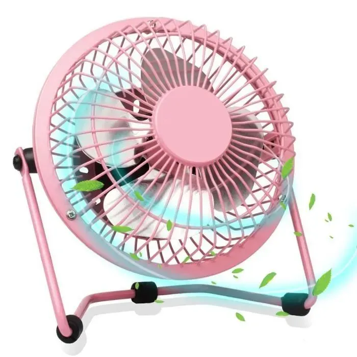 Ventilateur USB - YIOU - Mini Ventilateur Rose - Silencieux - 14cm - Bureau