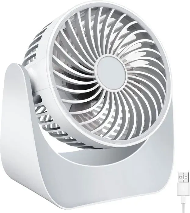 Ventilateur USB - YYV - Mini Ventilateur Portable - 3 Vitesses - Rotation 360 - Silencieux