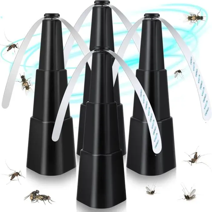 Ventilateurs anti-mouches pour table – Ventilateur répulsif intérieur/extérieur avec pales holographiques fonctionne sur piles