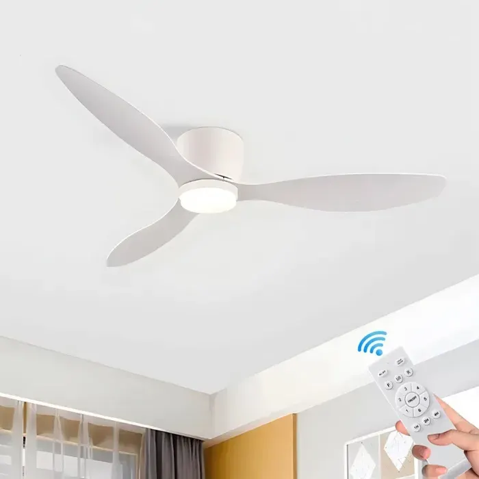 Ventilateurs de Plafond avec Lumières 42 Pouces 3 Couleurs 6 Vitesses Ventilateurs de Moteur à Courant Continu pour Chambre Salon