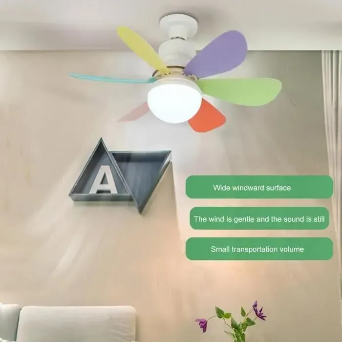 Ventilateurs de Plafond avec Lumières E27 40W-3000k-6500k-Plafonnier LED-Coloré