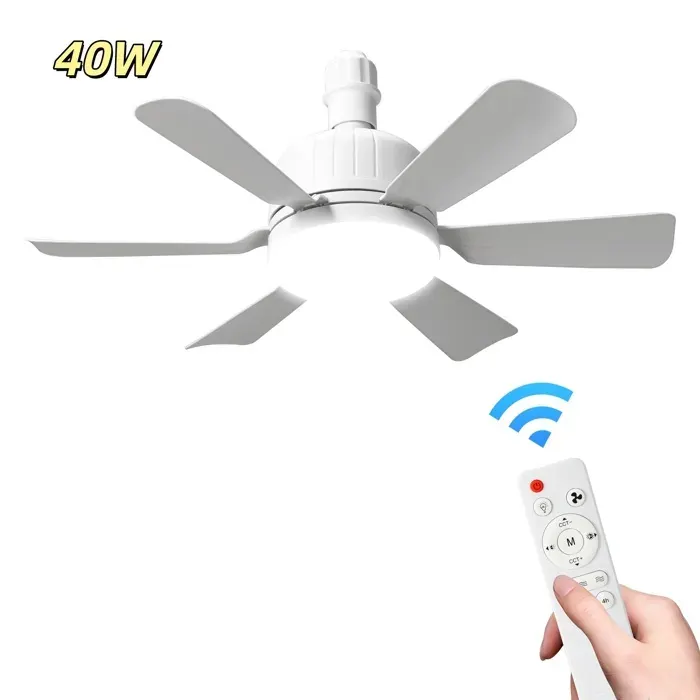 Ventilateurs de Plafond avec Lumières et Télécommande Plafonnier avec Ventilateur lumière LED à intensité variable E27 3 vitesses
