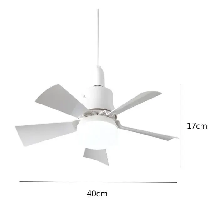 Ventilateurs de plafond avec télécommande - E27 - Réglable à 3 niveaux ventilateur silencieux de chambre - noir