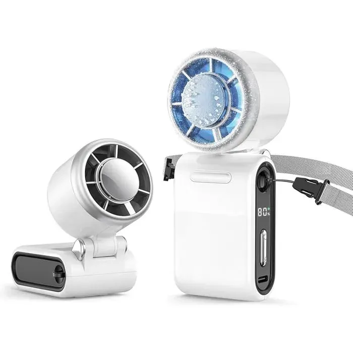 Ventiteur Portable Avec Pque de Refroidissement3 en 1 Rechargeable Personnel de Poche Ventiteur avec Bnc