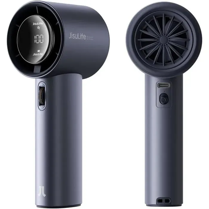 Ventiteur Portable MainVentiteur Turbo Régble en Vitesse(de 1 100)Batterie Bleu en résine ABS