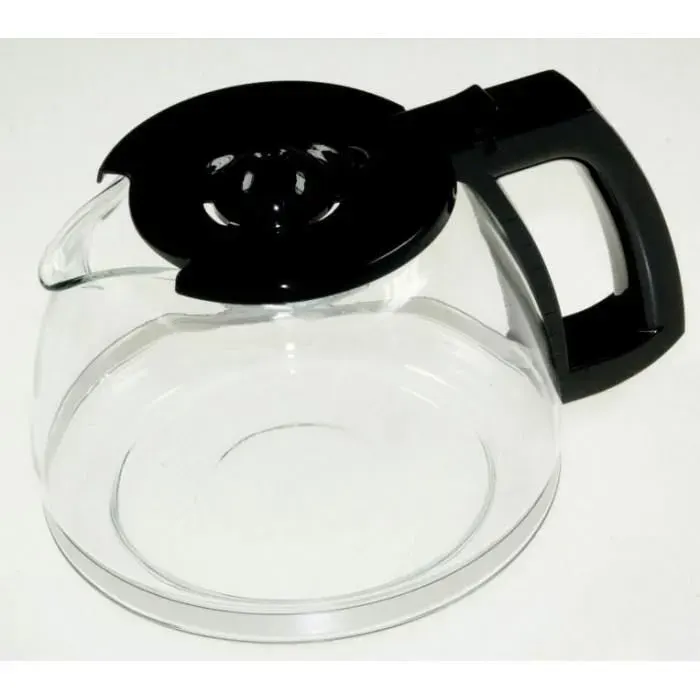 Verseuse en verre - MELITTA - Easy Top - Noir - Compatible café moulu - Couvercle noir