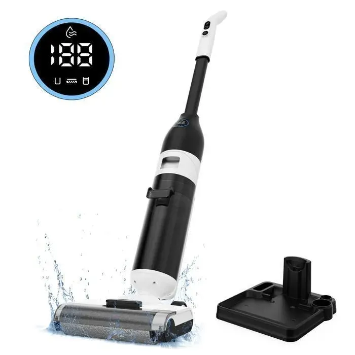 VersLife LS1-Aspirateur Laveur Sans fil-Humide et Sec/3 en 1/50 mins&1.15L-Idéal pour Les Carrelage Marbre Parquet