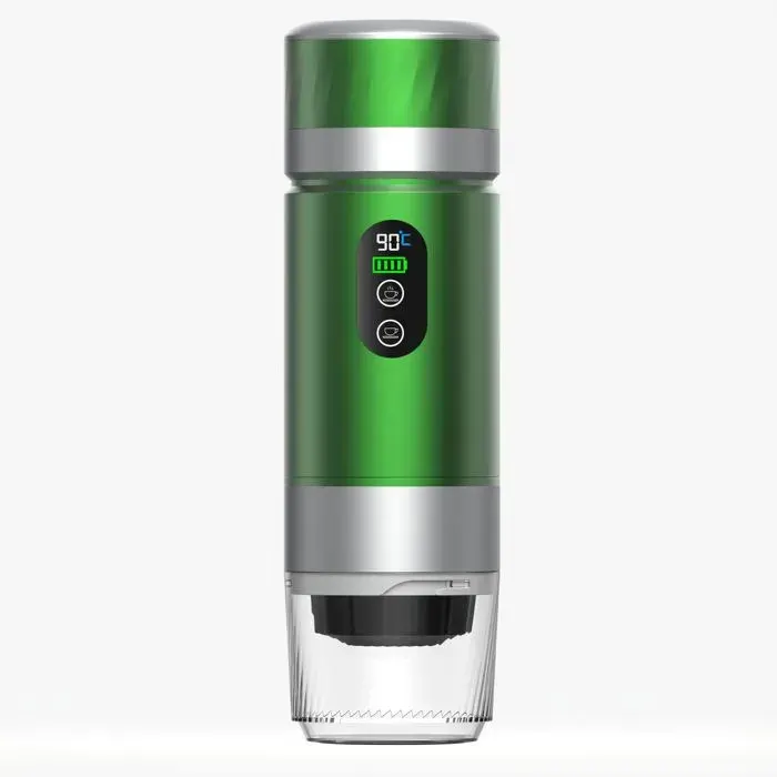 Vert Machine à café portable sans fil avec capsule batterie amovible pompe électrique chauffage intégré métal doré compacte