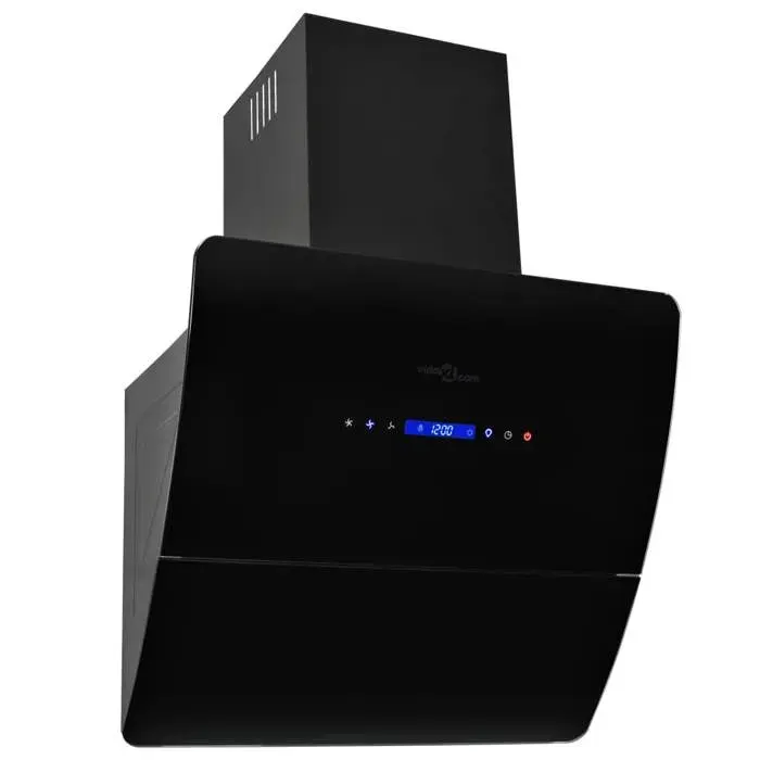 vidaXL Hotte Murale Acier Inoxydable 756 m³/h 60 cm Noir Aspirante Cuisine 50703