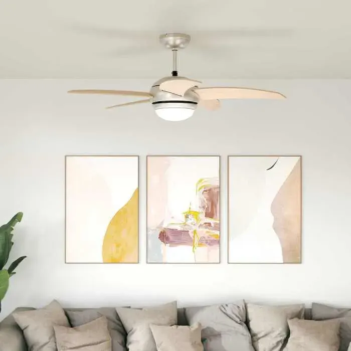 vidaXL Ventilateur de plafond avec lumière et télécommande Ø 110 cm - Design moderne - FR118