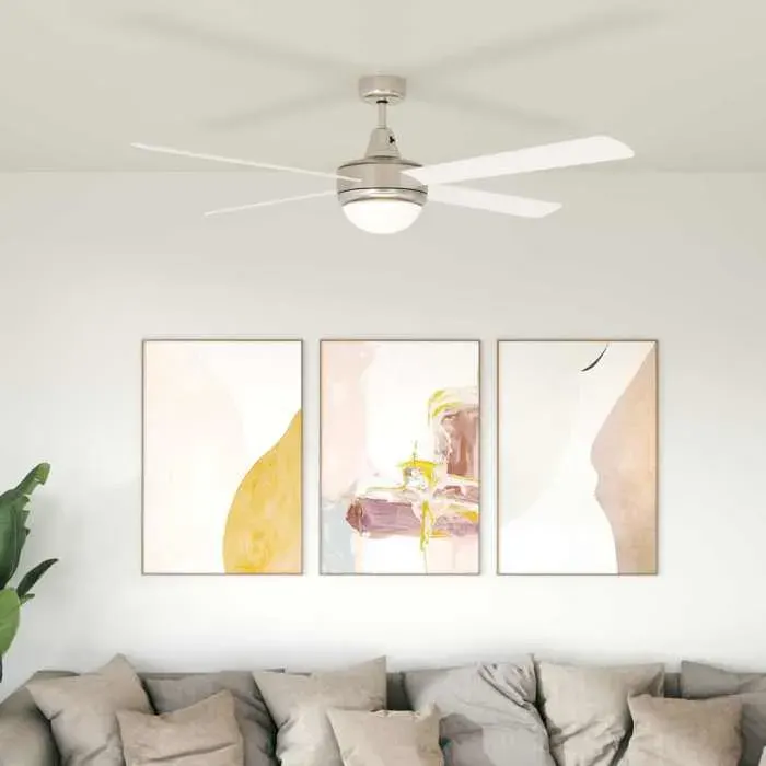 vidaXL Ventilateur de plafond avec lumière et télécommande Ø 130 cm - Design moderne - FR347
