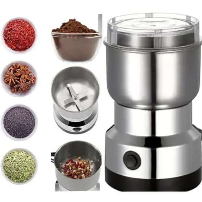 Virex® Moulin à café multifonctionnel broyeur avec lames en acier inoxydable adapté aux grains de café aux noix de lin au poivre