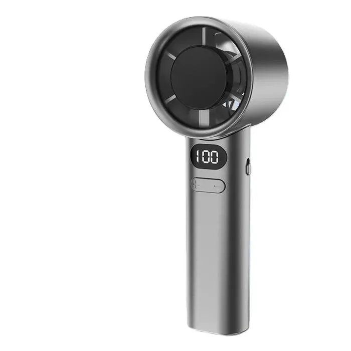 VIRIECH Mini ventilateur haute vitesse M11 – USB rechargeable écran numérique vitesse variable gris