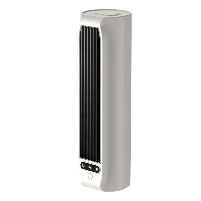 VIRIECH Ventilateur mural sans pales – blanc silencieux sans perçage batterie 2000-4000mAh 3 vitesses porte-téléphone