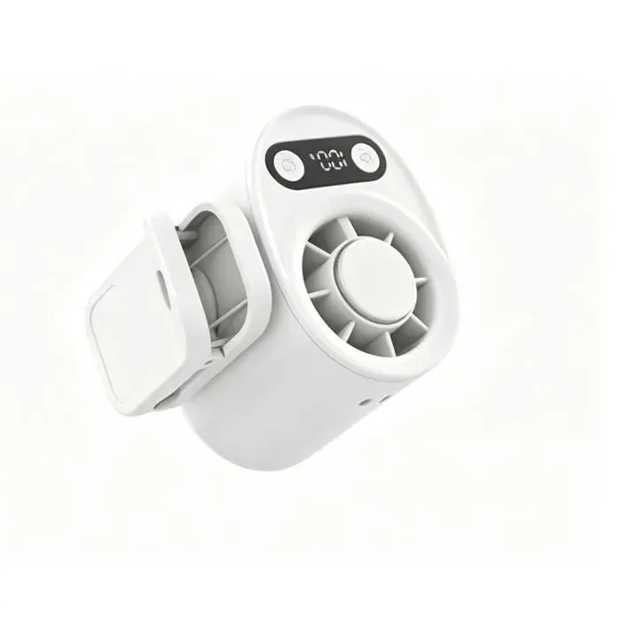 VIRIECH Ventilateur semi-conducteur à pince pour ceinture – Blanc – écran numérique 75x80x67mm