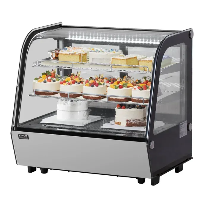 Vitrine Réfrigérée-VEVOR-Réfrigérateur daffichage Commercial à 2 Niveaux avec Éclairage LED-Refroidissement Par air Sans Givre