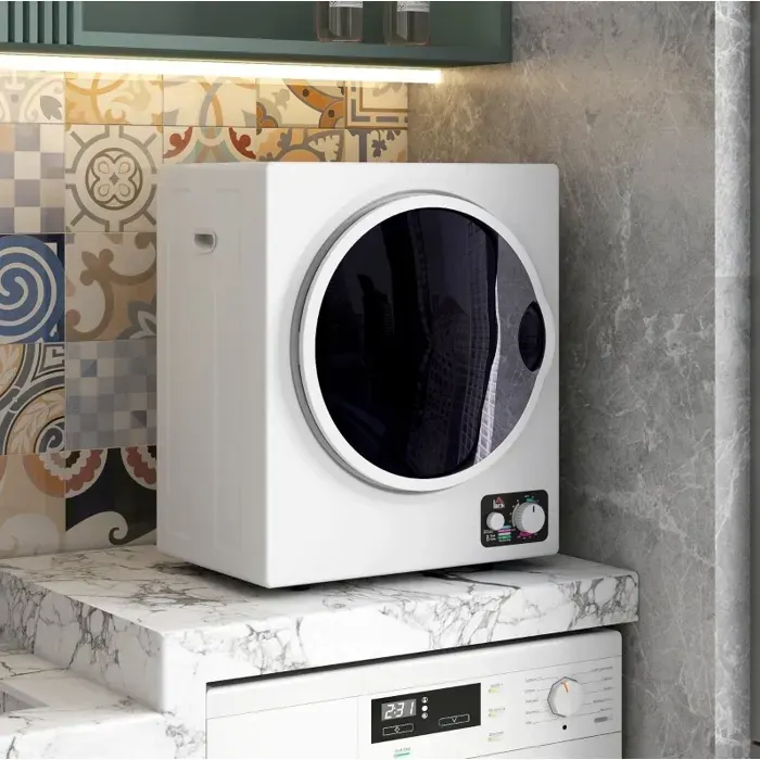 VUENOR Sèche-linge mini 4 kg 49x405x60 cm blanc – pose murale sans matelas