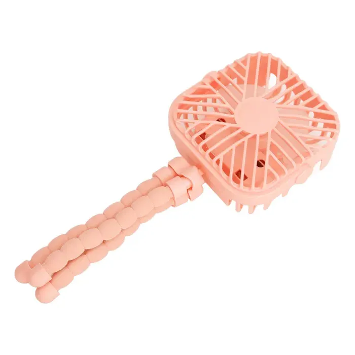 Vvikizy Ventilateur de poussette avec trépied flexible Ventilateur de bureau 3 Ventils à vent LED LED hygiene traitement Rose