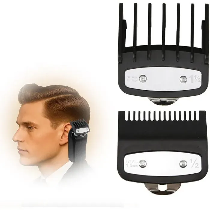 Wahl Lot De 2 Sabots Pour Tondeuse À Cheveux Magic Clip Et Tondeuse À Cheveux - 2 Longueurs De Coupe (15 Mm Et 45 Mm) Pour Tonde