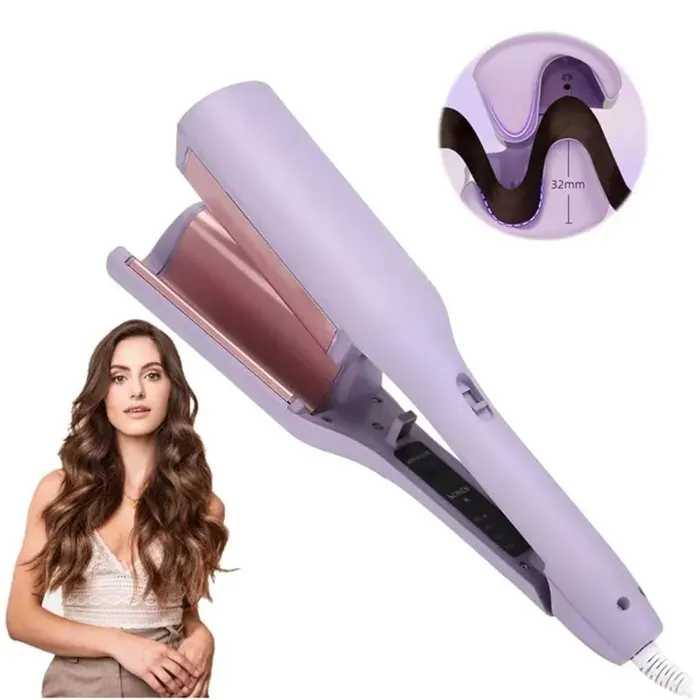 Waver Fer à Onduler32mm Boucleur WavyBoucleur a Cheveux avec 4 Réglages de TempératureConception Anti-Brûlurefer a Gaufrer