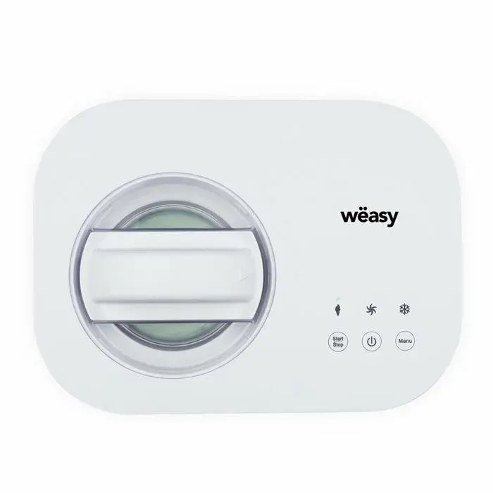 Wëasy Sorbetière YUM135 1L Turbine à Glace 100W Prête en 60 min Arrêt Automatique Panneau Tactile Maintien au Froid