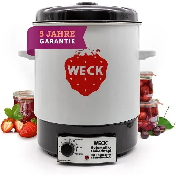 Weck Stérilisateur électrique WAT 14 2000 W 29 litres blanc crème pour mise en conserve