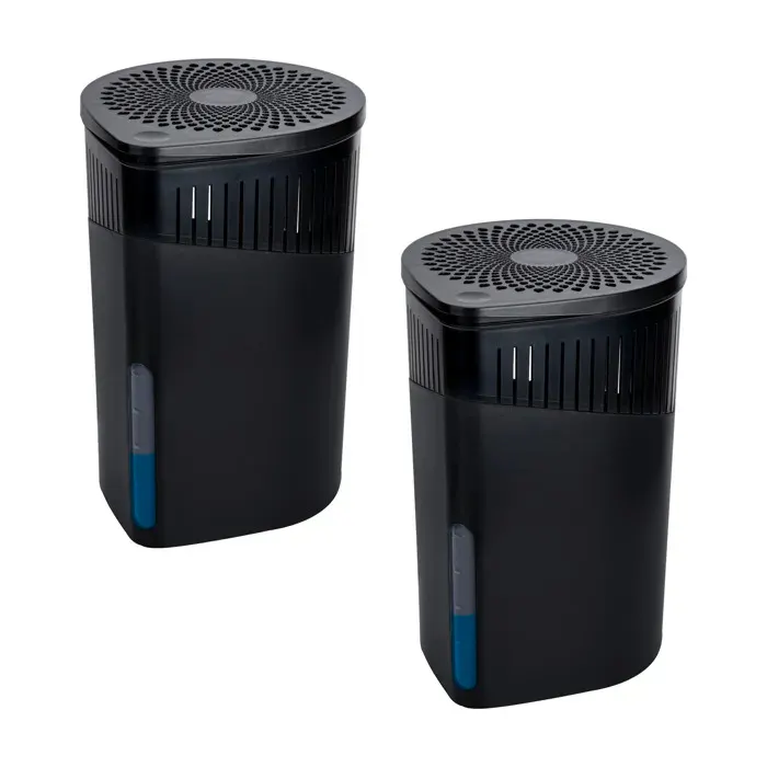 WENKO Déshumidificateur DROP Lot de 2 appareils Absorbeur dHumidité et Odeurs Salle de Bain Chambre - jusquà 80m³ Noir