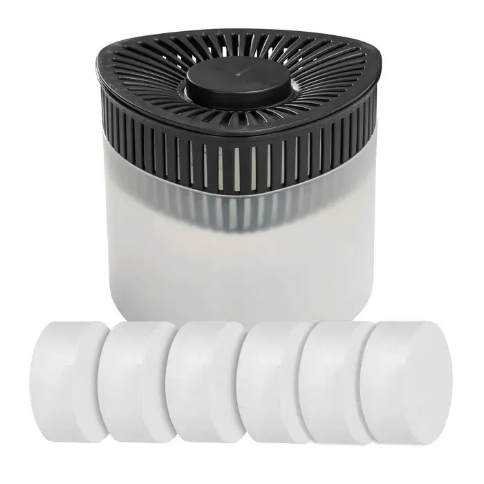 WENKO Déshumidificateur PRISMA Absorbeur dHumidité + 6 Recharges à granulés x 500g Chambre Salon jusquà 40m³ Transparent