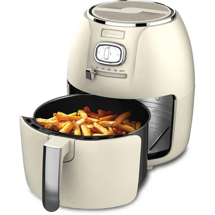 Westinghouse Retro Airfryer 4 L 1500 W jusquà 200 °C sans PFAS Blanc