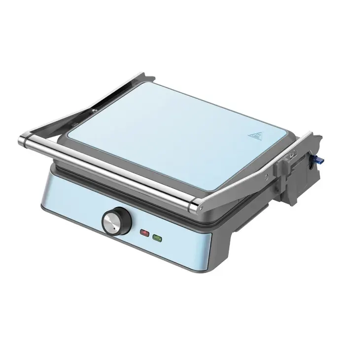 Westinghouse Retro Grill de Contact Panini & Sandwichs Ouverture 180° Thermostat Réglable 29x24 cm 2200W Bleu